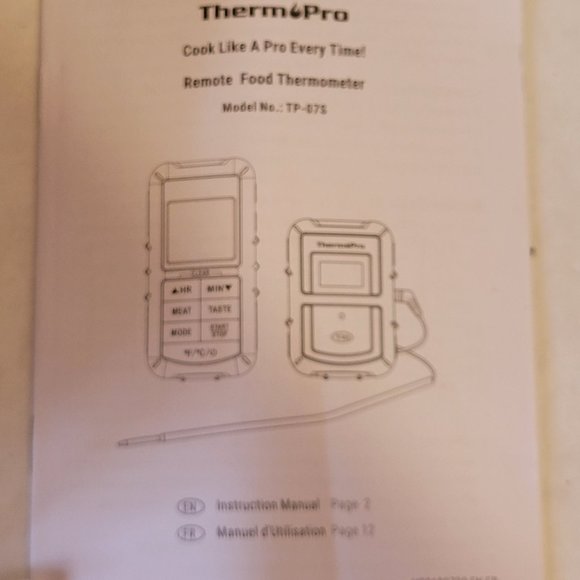 Therm Pro Remote Food Thermometer - Open Box - Picture 5 of 8